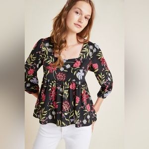 Anthropologie Dolan Left Coast Cherie Babydoll Top